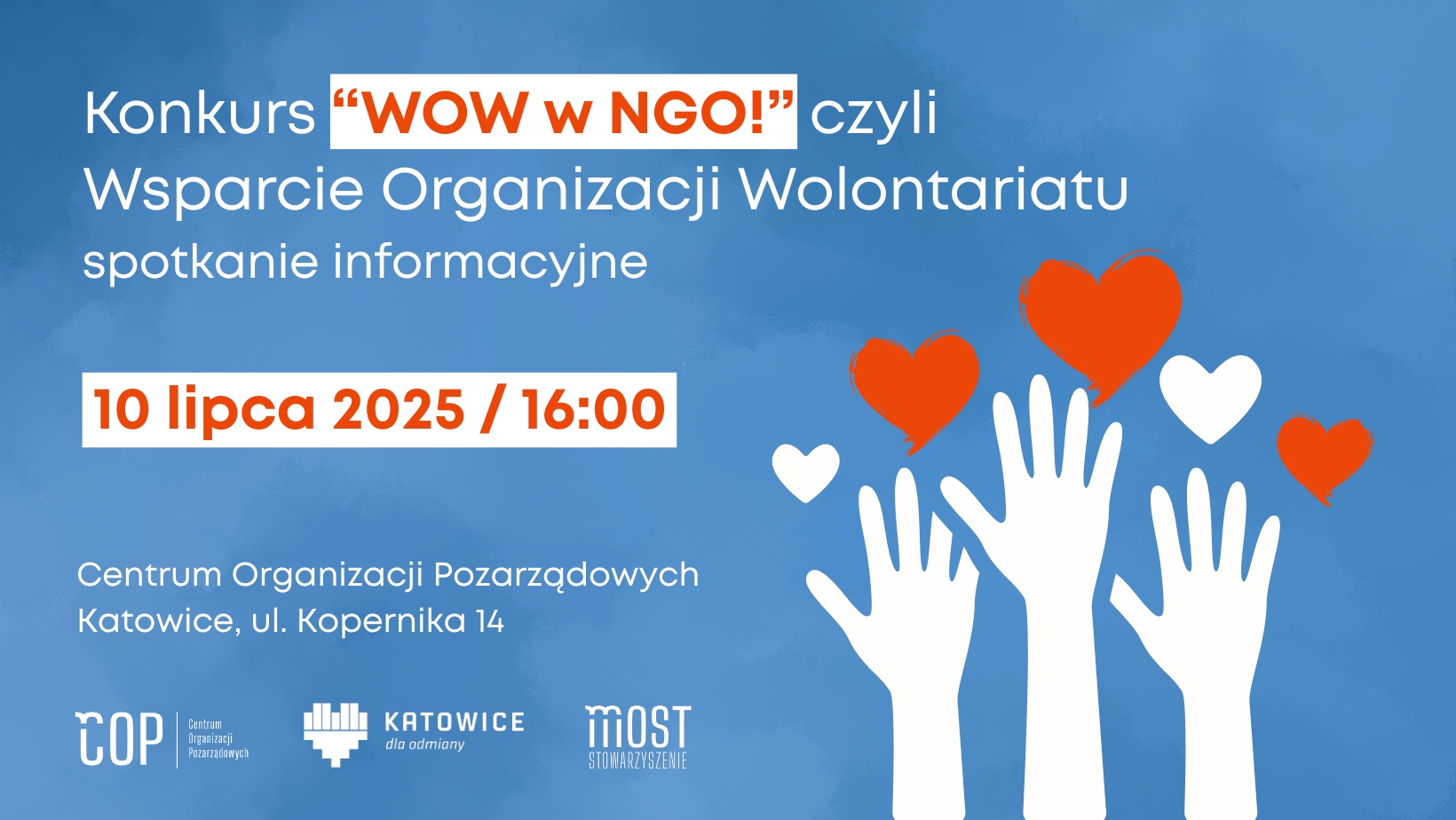 Banner z zaproszeniem na spotkanie WOW w NGO