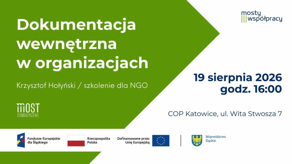 Szkolenie dla NGO: „Dokumentacja wewnętrzna w organizacjach”