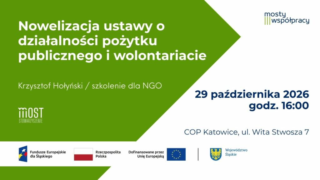 Szkolenie dla NGO: Nowelizacja ustawy o działalności pożytku publicznego i wolontariacie cz. 2